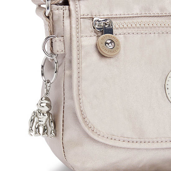 Kipling Sabian Metallic Crossbody Mini Táska Bézs | HU 1348WN